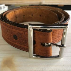 🌿Women Western Style Tan Color Leather Belt